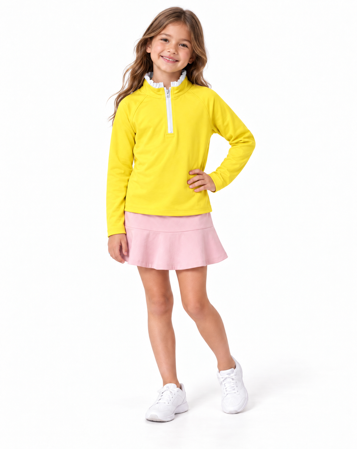 Laura Littles Solid 1/4 Zip Golf Top