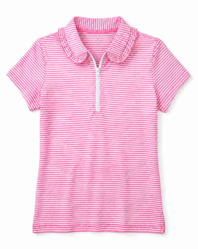 Lillian Littles Striped Short Sleeve Resort Golf Top