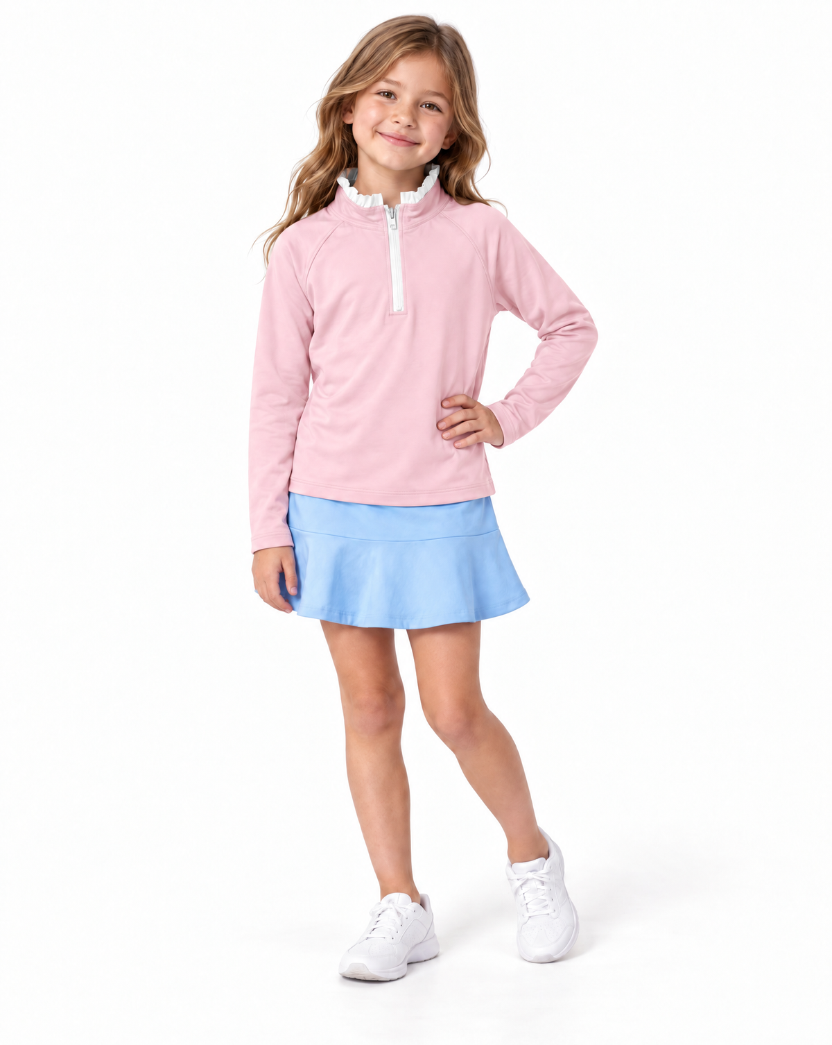 Laura Littles Solid 1/4 Zip Golf Top