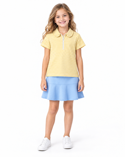 Lillian Littles Striped Short Sleeve Resort Golf Top