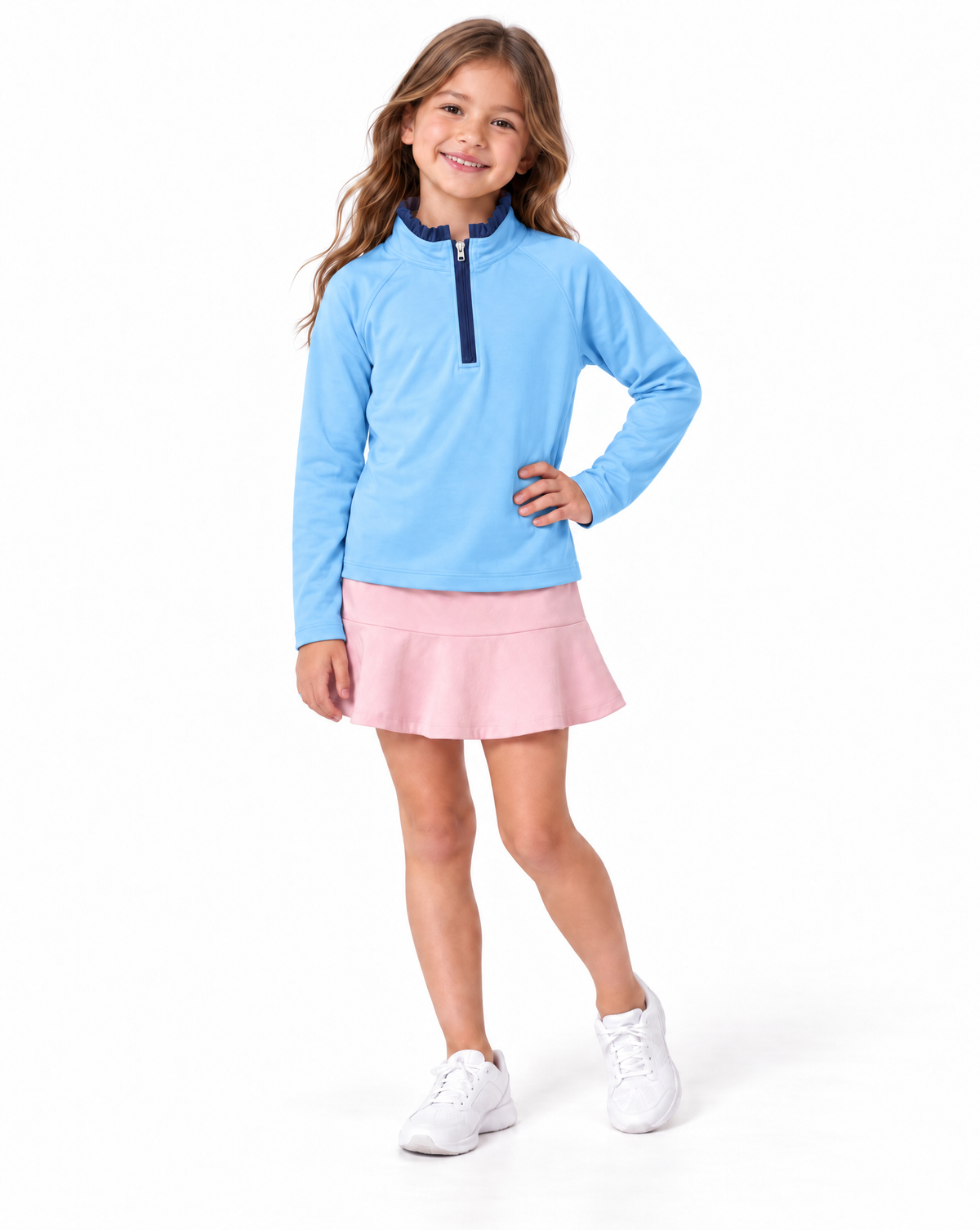 Laura Littles Solid 1/4 Zip Golf Top