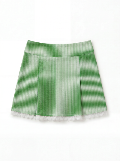 Claire Striped Lace Skirt