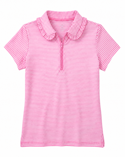 Lillian Littles Striped Short Sleeve Resort Golf Top