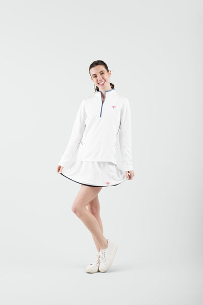 Love All Tennis Women's Tracy 1/4 Zip Mid weight Jacket Gingham