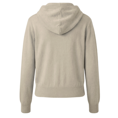 Beige hoodie on a white background