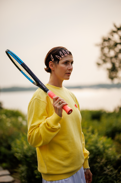 Love All Core Women's Yellow Fay Crew Neck Sweatshirt