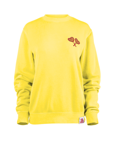 Love All Core Women's Yellow Fay Crew Neck Sweatshirt