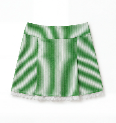 Claire Striped Lace Skirt