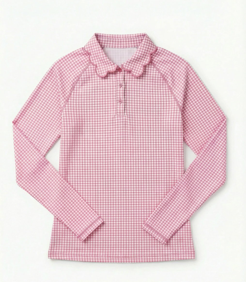 Amanda Gingham Golf Top