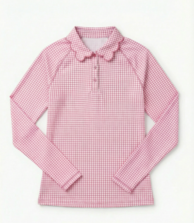Amanda Gingham Golf Top