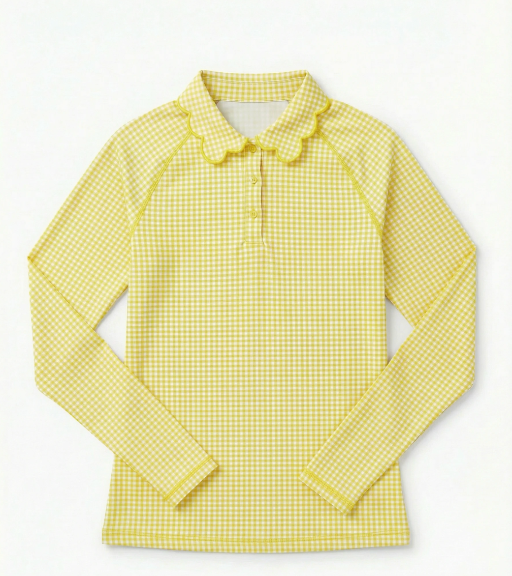 Amanda Gingham Golf Top