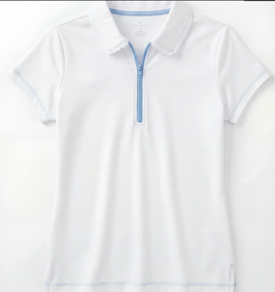 Claire Solid Resort Short Sleeve Golf Top