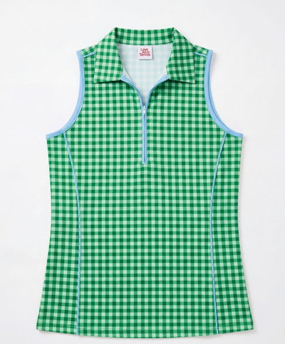 Lorena Gingham Golf Top